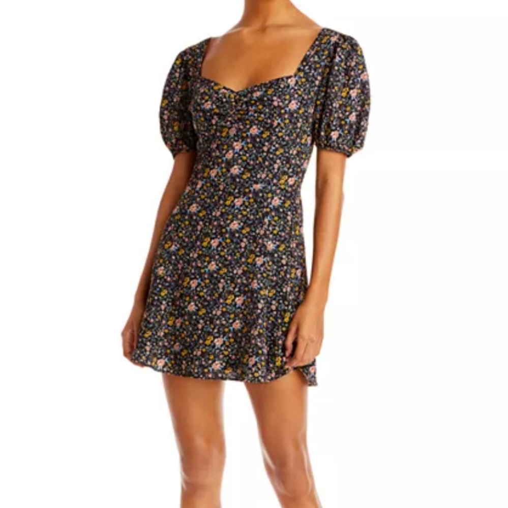 French Connection Delmira Floral Dress Size 10 Mini Ditzy Floral Print